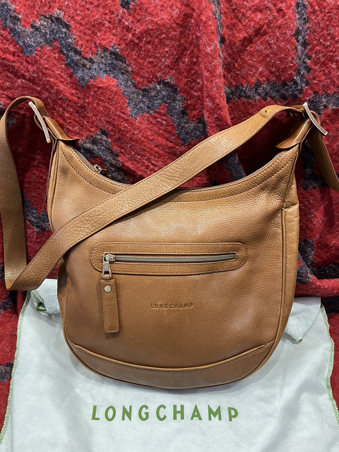 Vintage Longchamp Leather Crossbody Bag!
