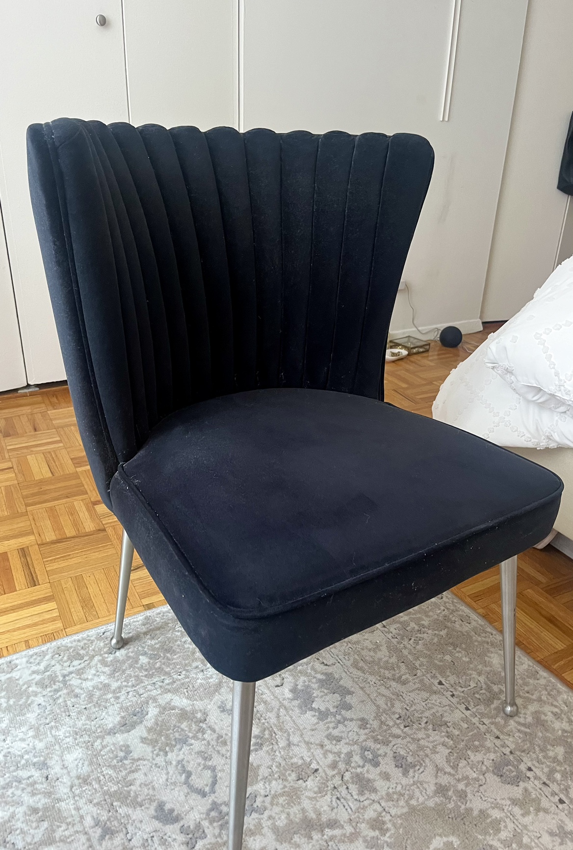 Black Velvet Accent Chair