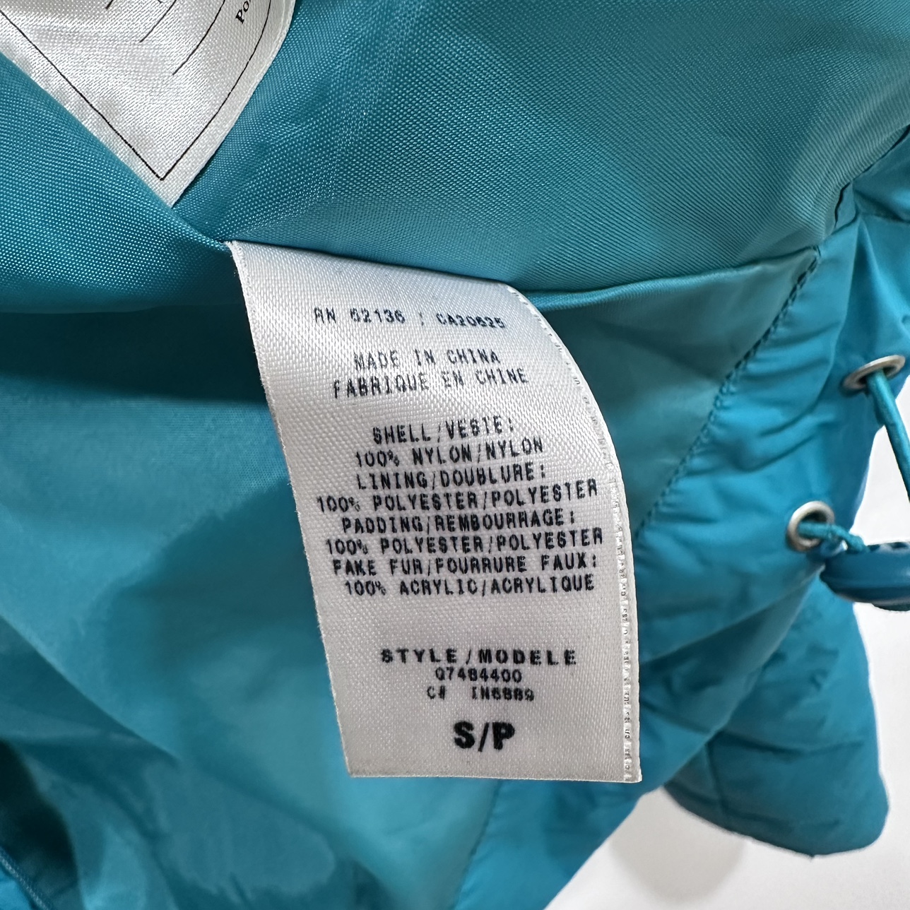 Guess teal coloured jacket image indicator(10)