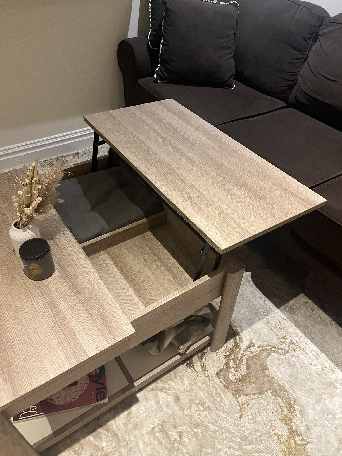 PICKUP TODAY: Light brown lift-top table - photo 3