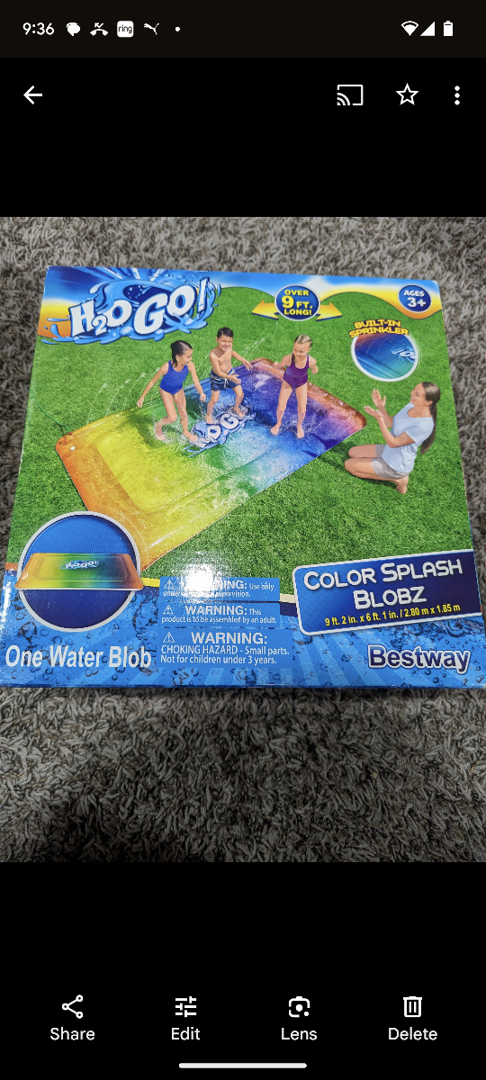 New! Splash Blob with built in sprinkler