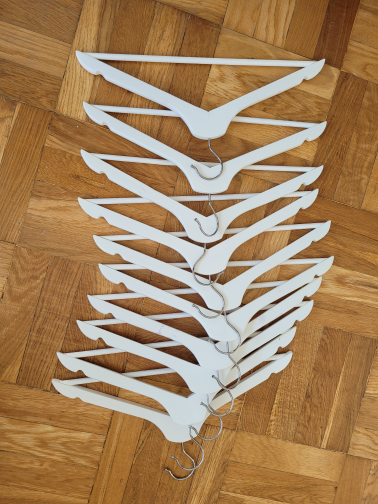 10 wooden hangers (moving sale)