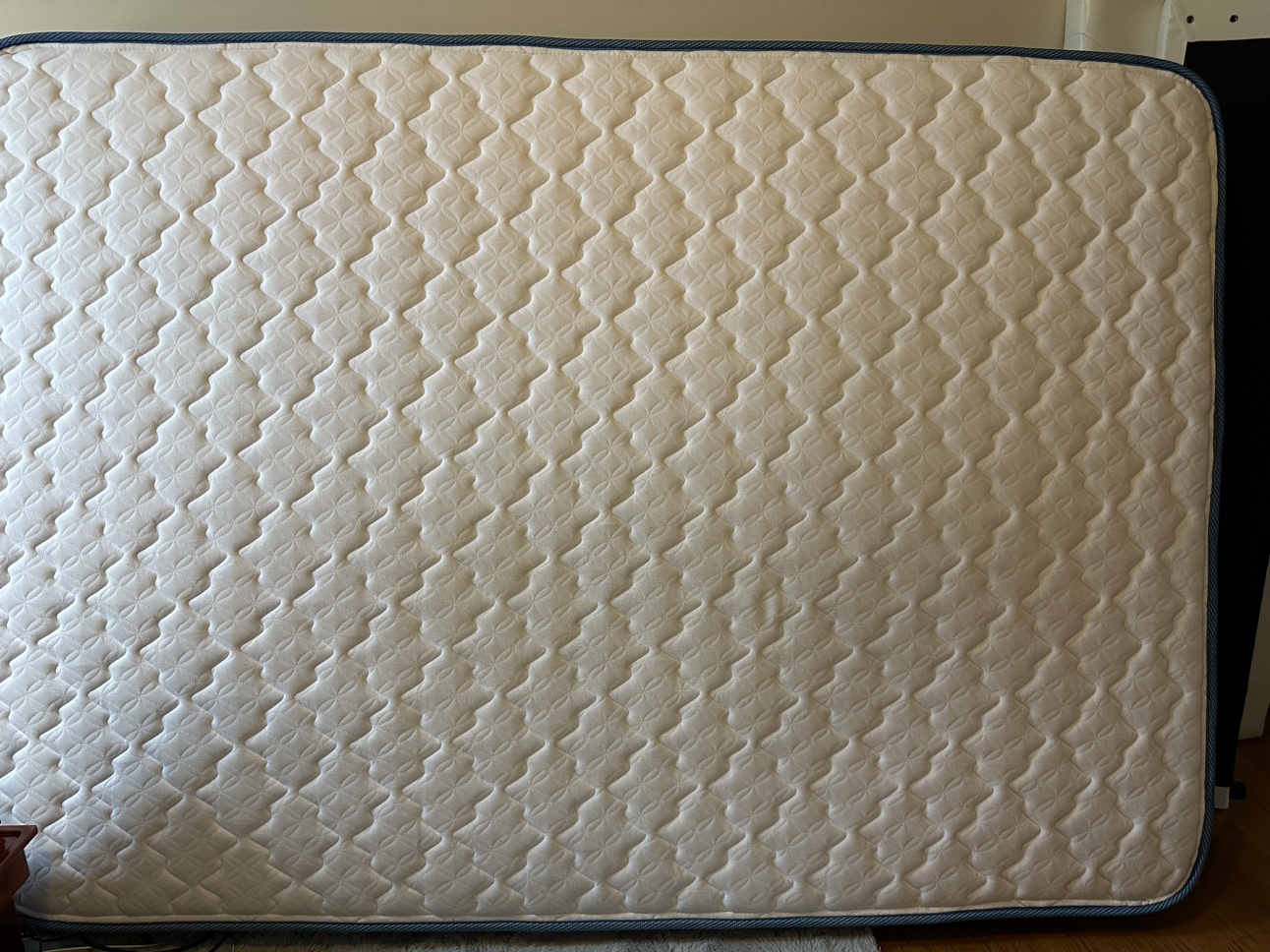 Full size firm Innerspring Mattress with bed frame. - photo 4