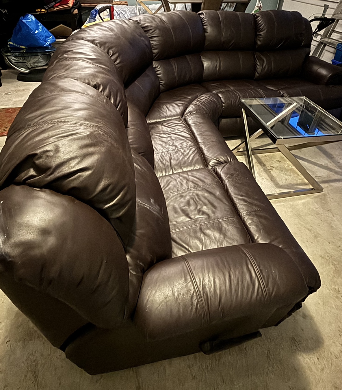 5 Seater Leather Sectional reclining Sofa for sale - photo 2