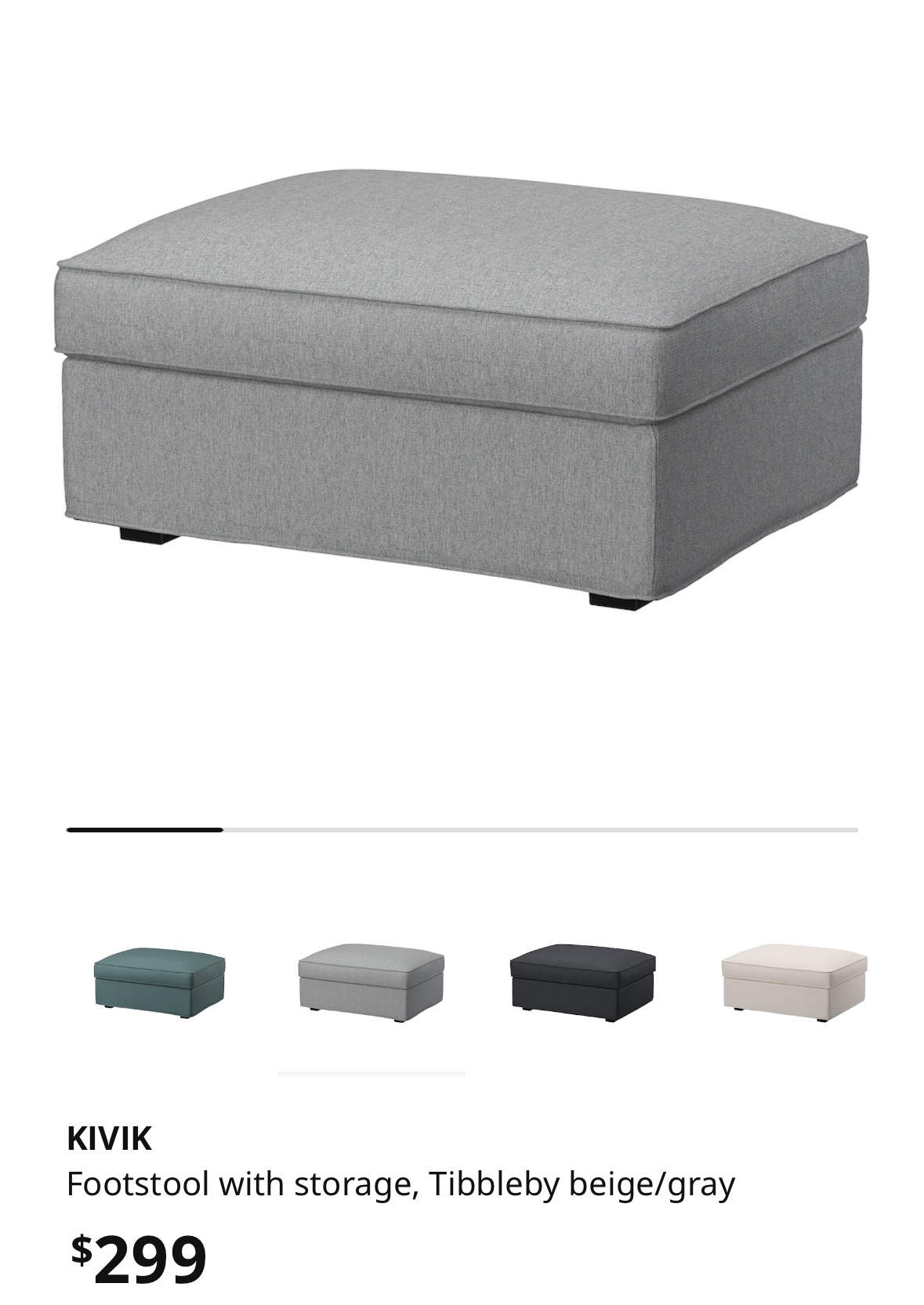 Footstool with storage