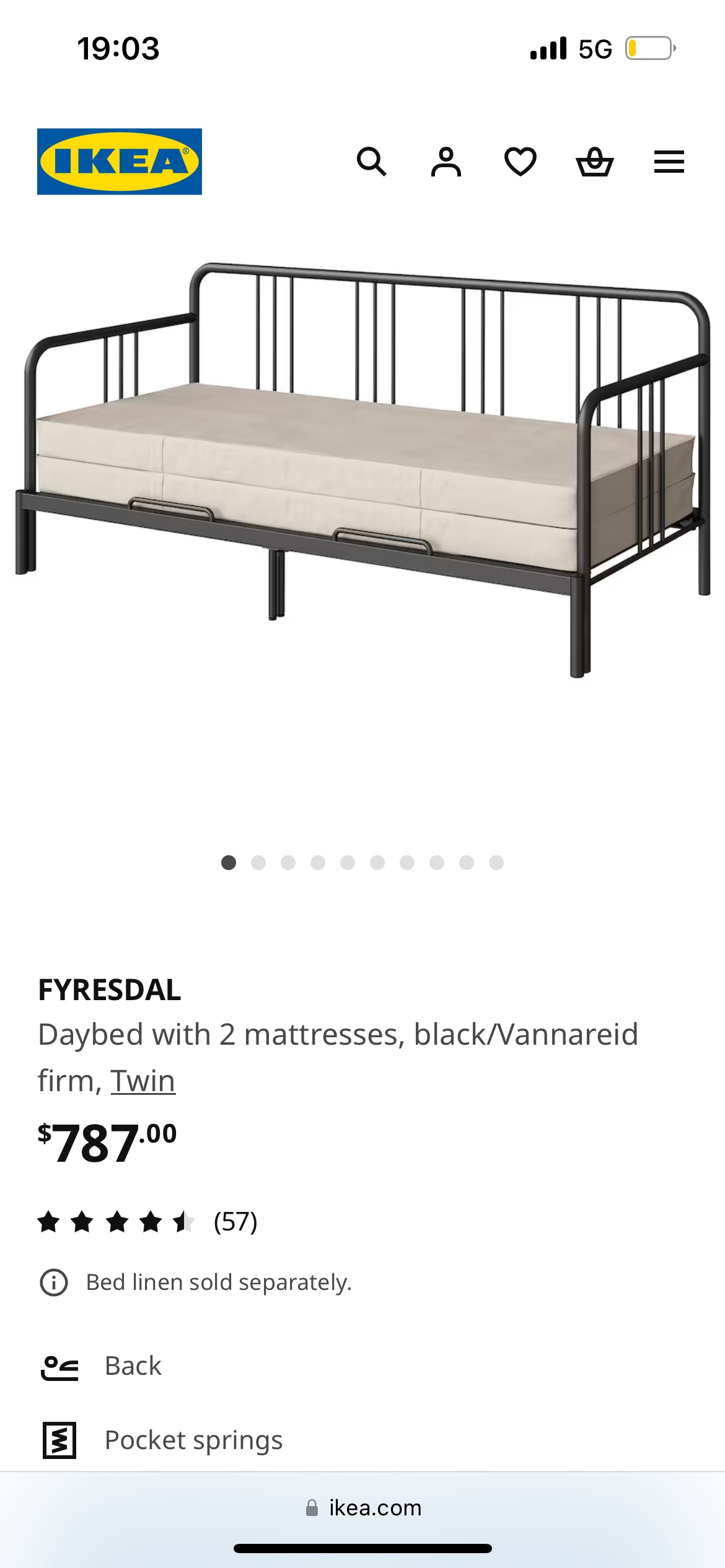 FYRESDAL sofa bed image indicator(3)