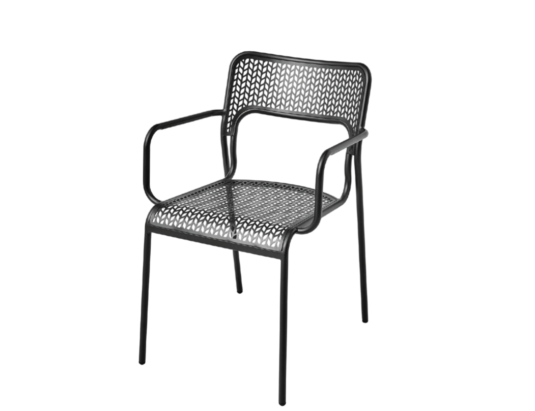 New! 2 Steel Chairs stackable