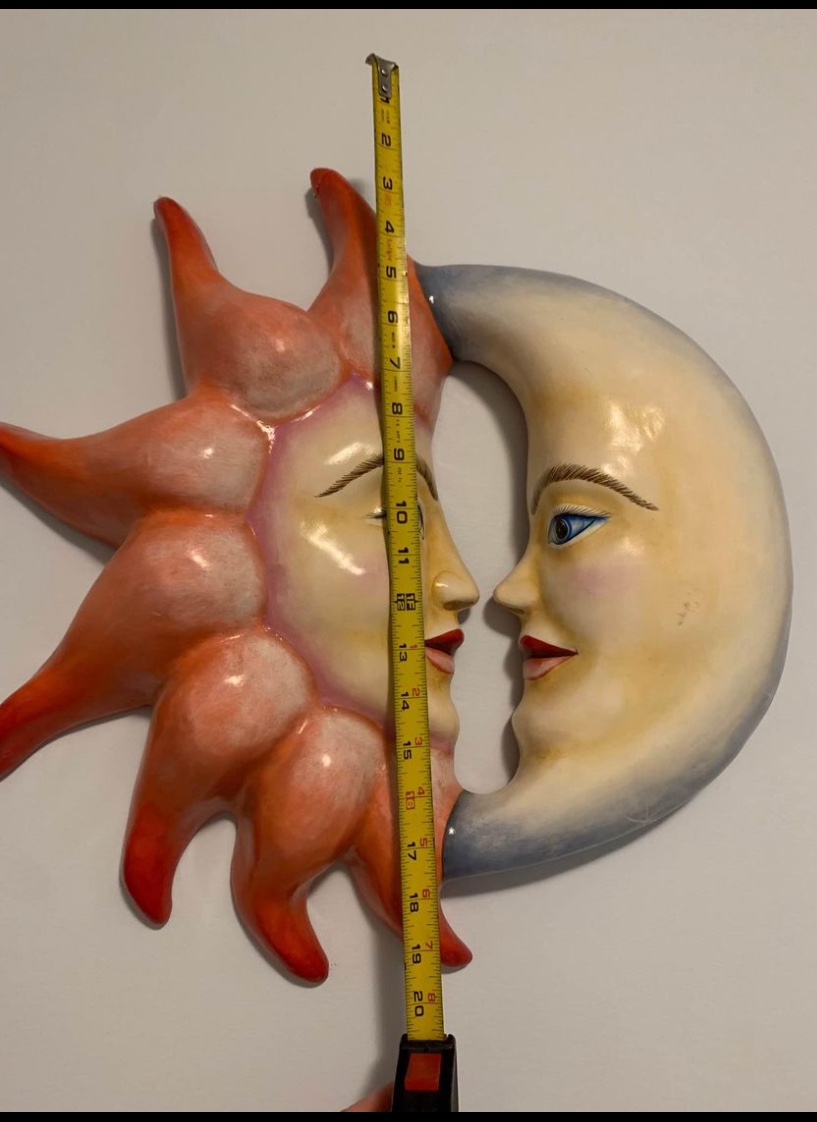 Sun and moon paper mache wall art image indicator(2)