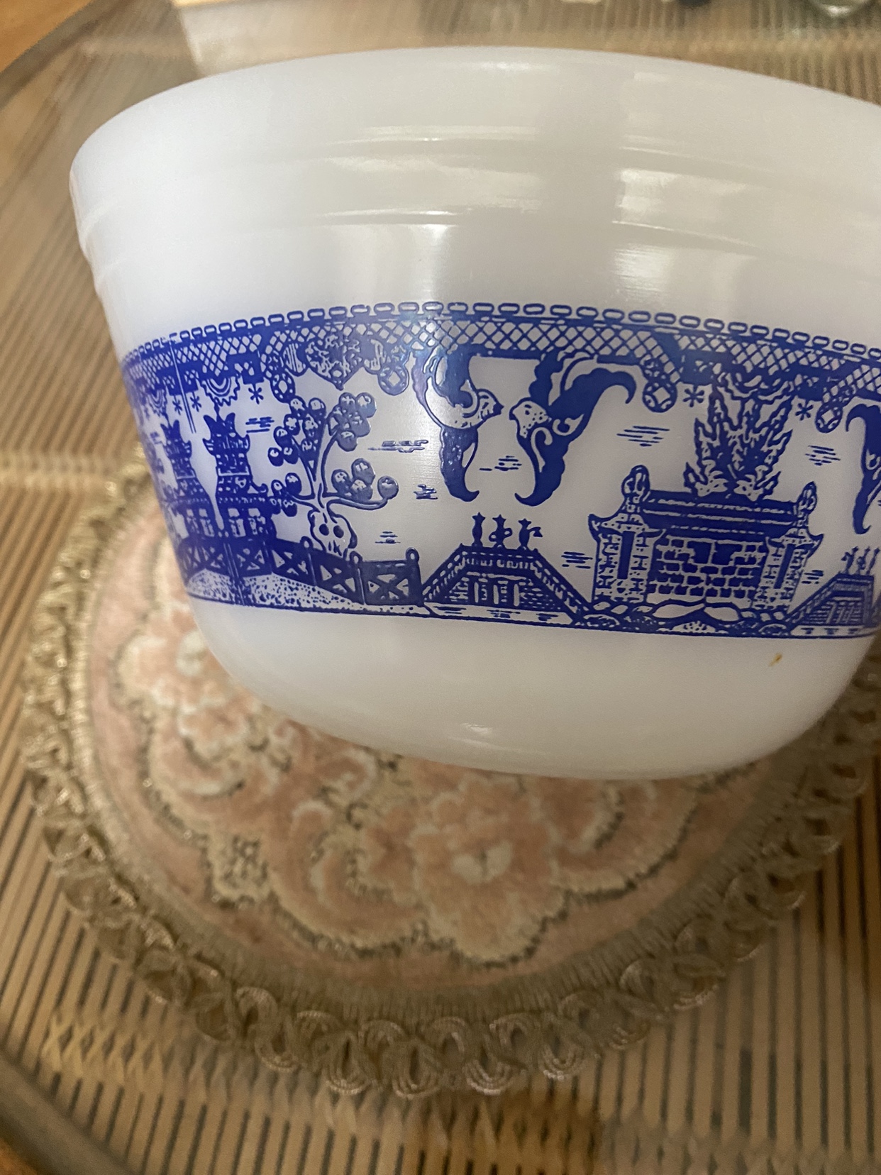 FireKing milk glass mixing bowl
