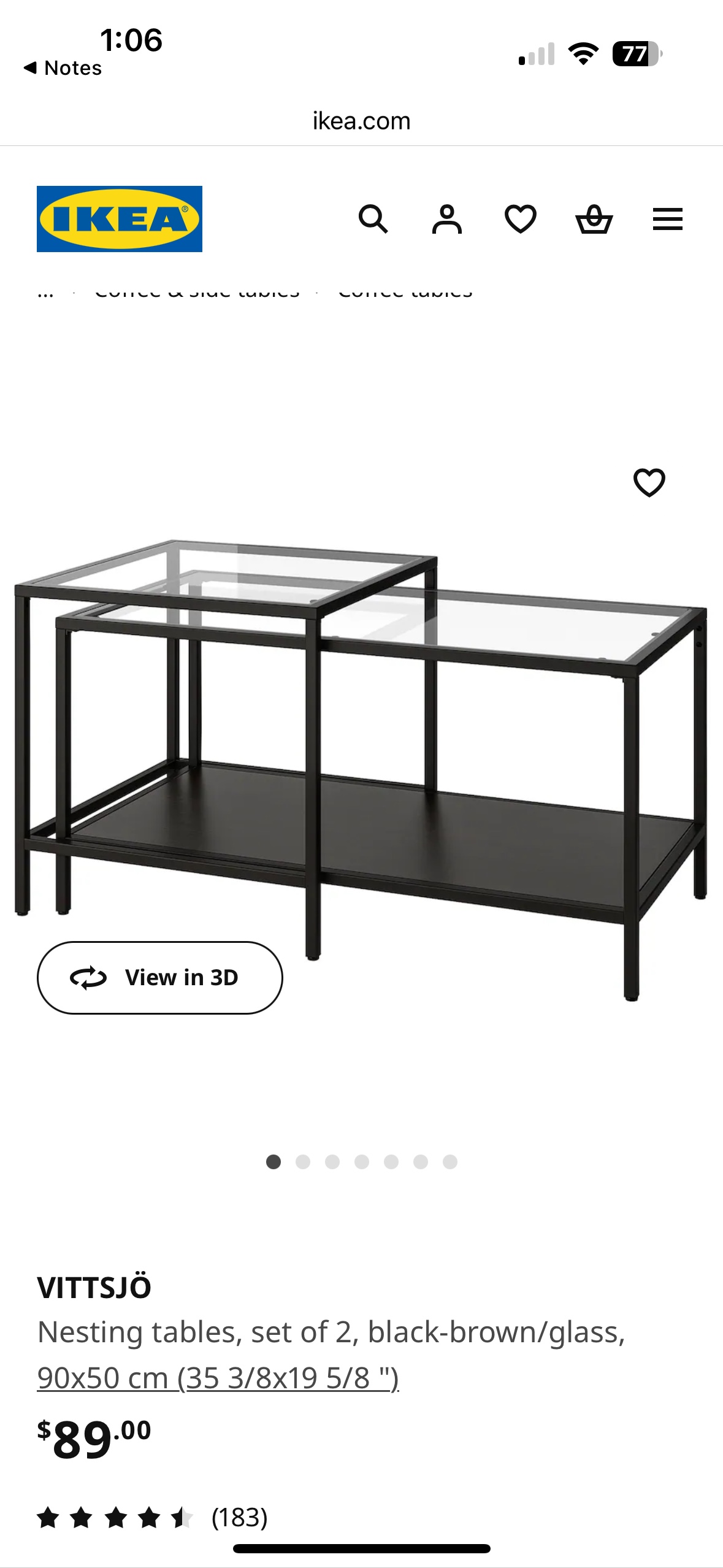Modern Glass Nesting Coffee Table with Black Accents - photo 4