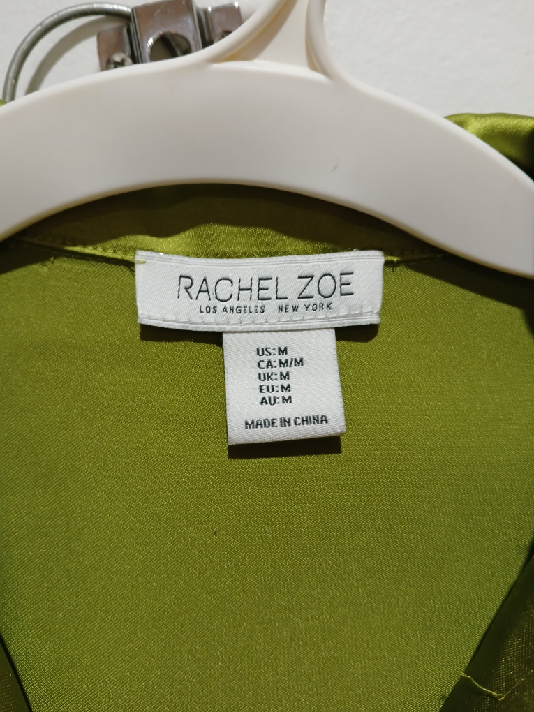 green silk Rachel Zoe Pant set