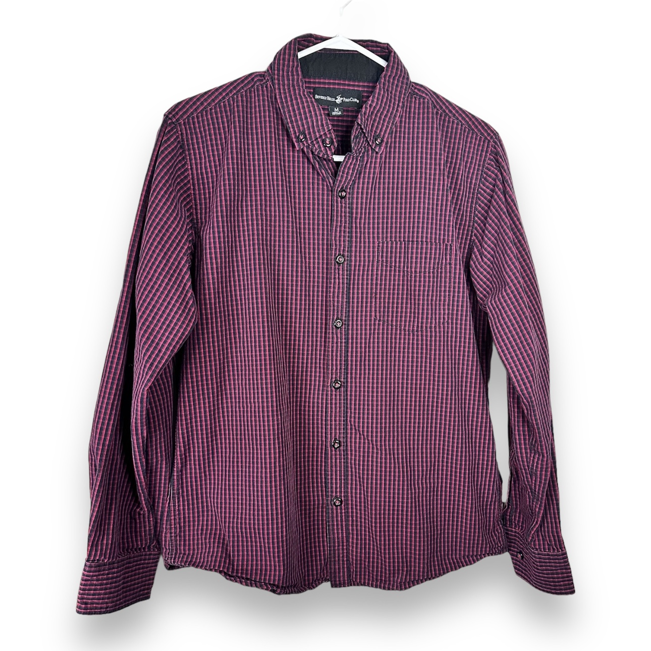 Beverly Hills Polo Club Men’s Long-Sleeved Checkered Shirt - photo 3
