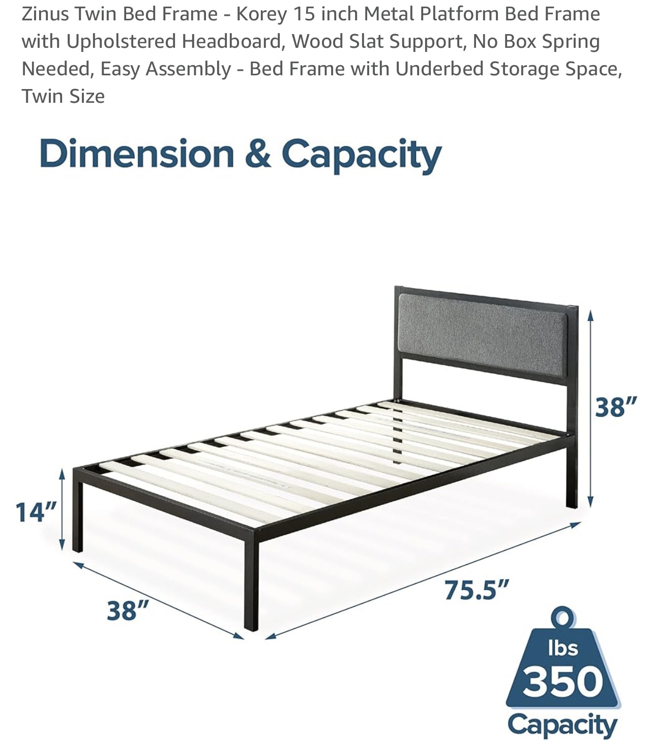 Bed frame available (Twin size)with head board strong