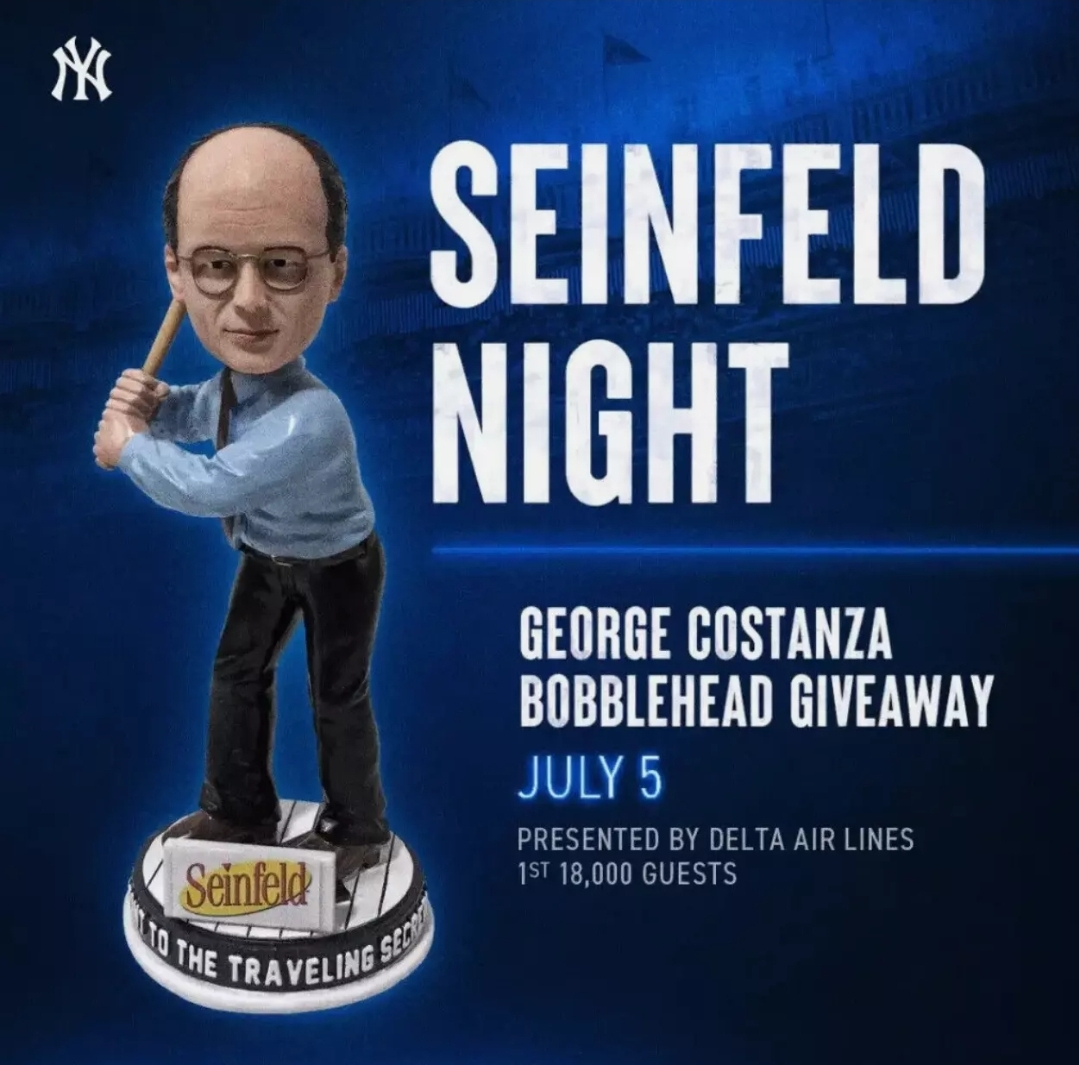 Brand New George Costanza Bobblehead from Yankee Stadium - photo 5