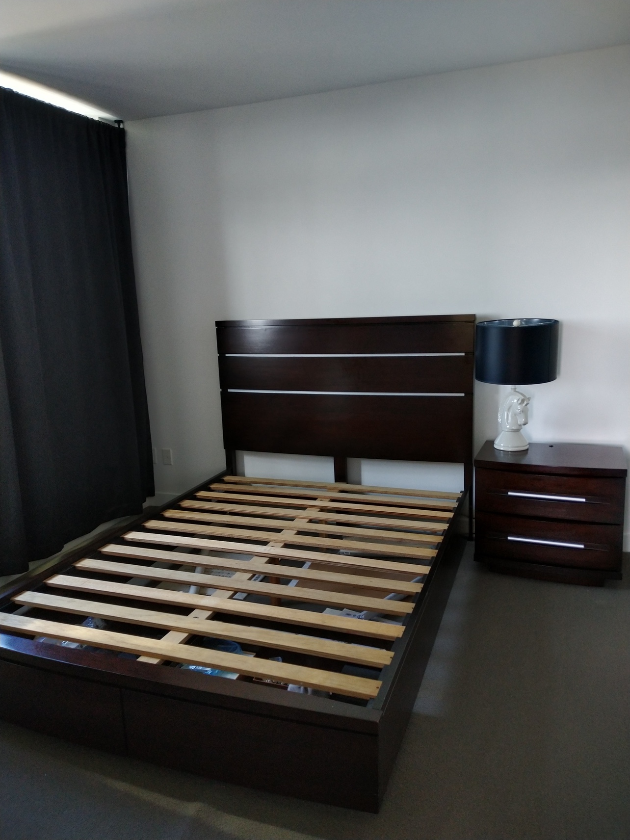 Bed frame, with storage