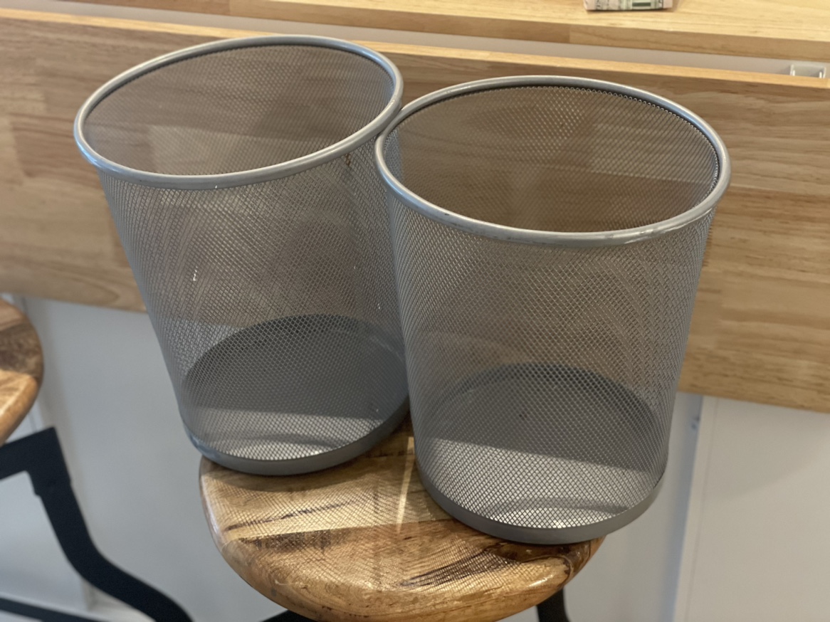 METAL WASTE BASKETS