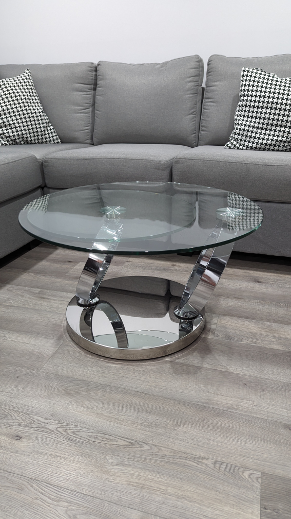 Glass coffee table
