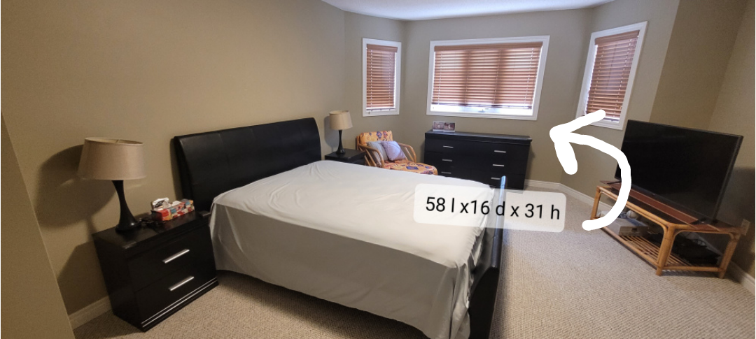 5 piece bedroom set  dark wood - queen - photo 2