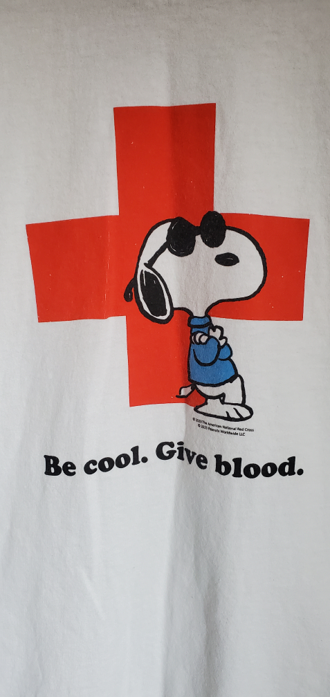Snoopy Be Cool Give Blood T-Shirt Mens S - photo 3