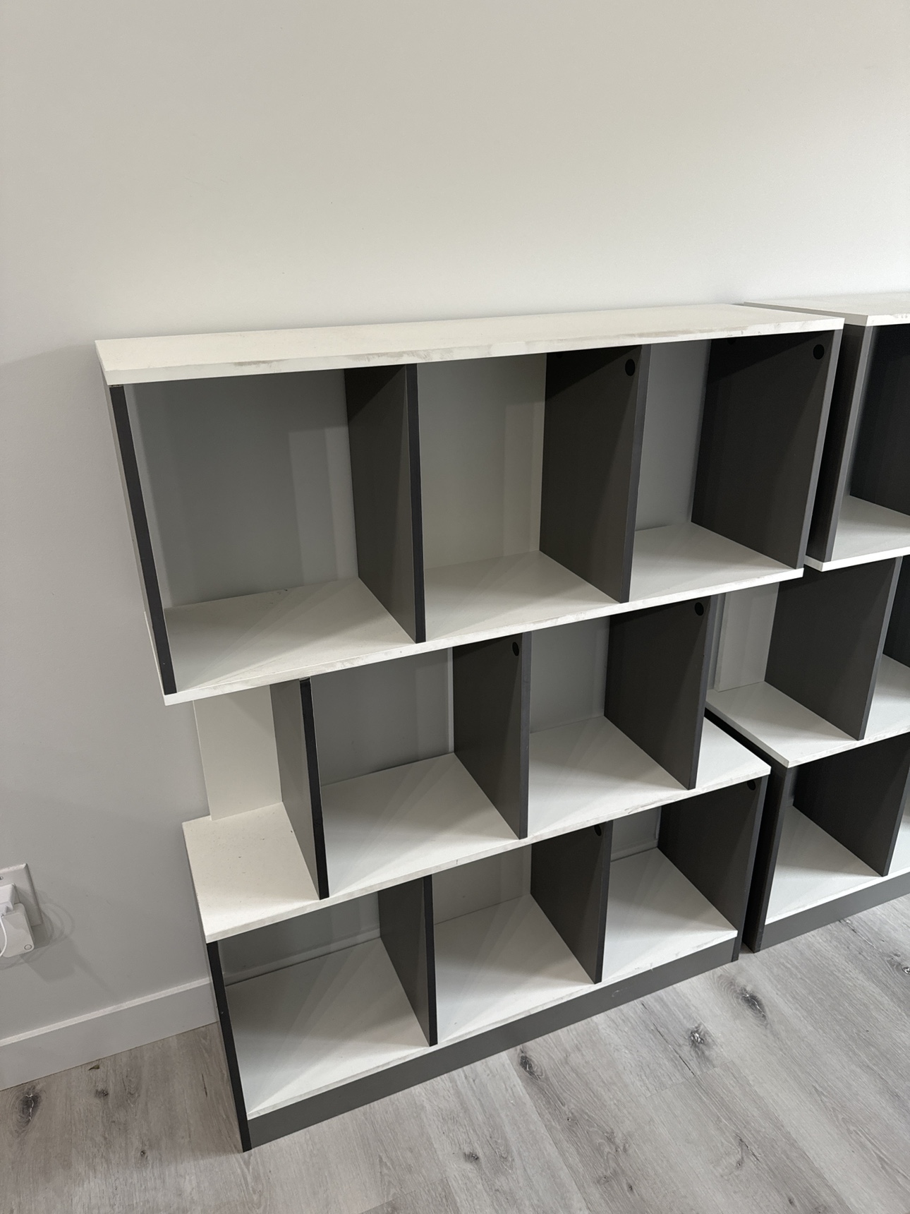 Two gray and white shelves - photo 2