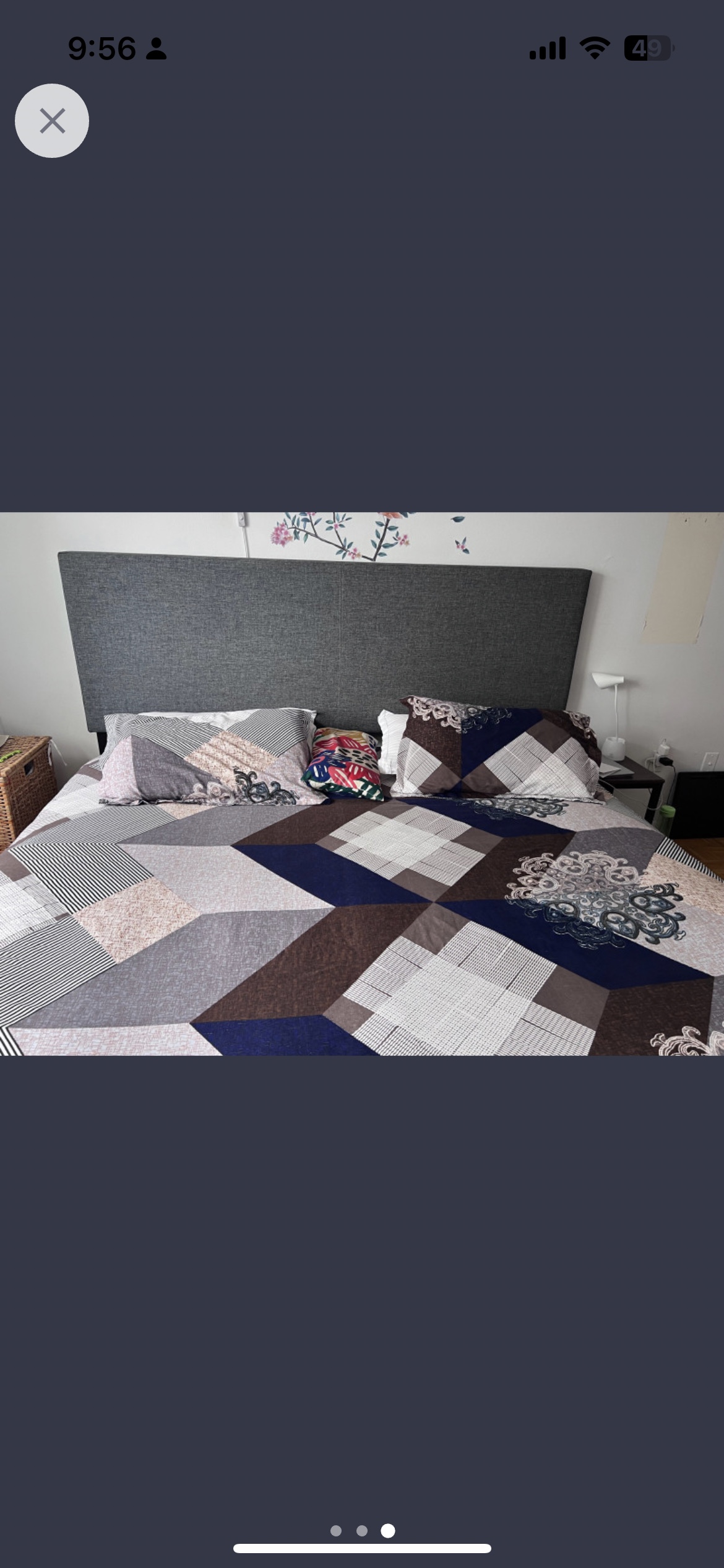 King size bed with mattress for sale