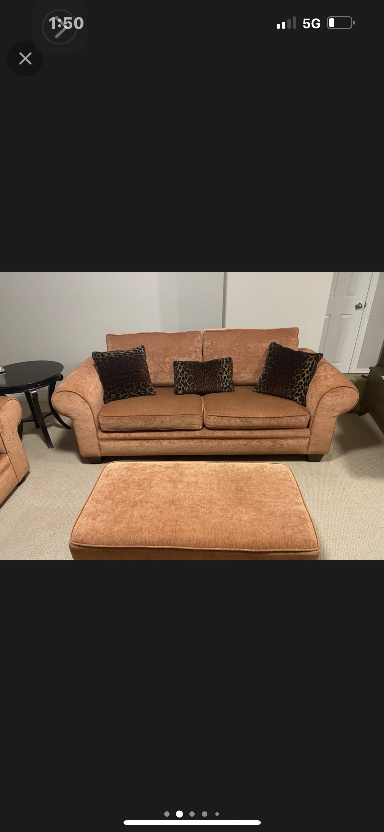 Sofa set - Pullout Sofa bed and Storage Ottoman - photo 2