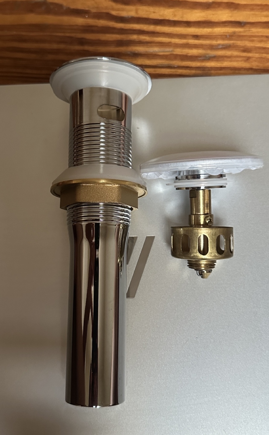 Pop-up drain with overflow in chrome - photo 3