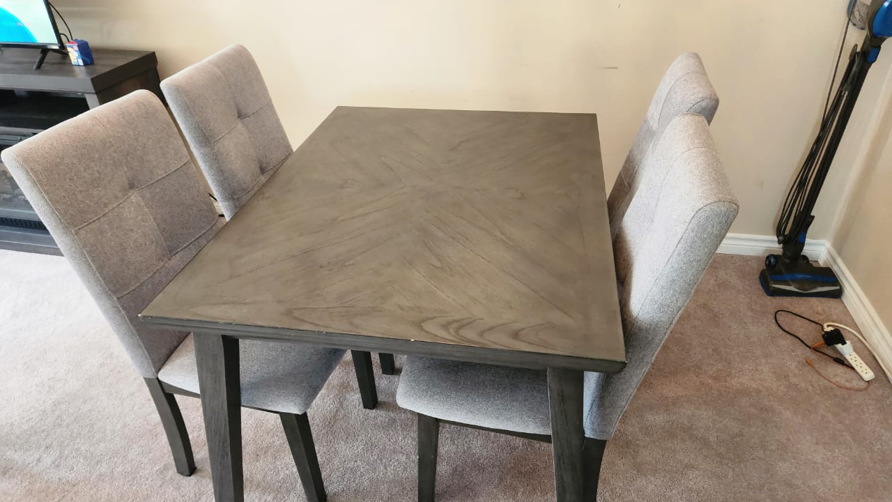 4 chairs and table