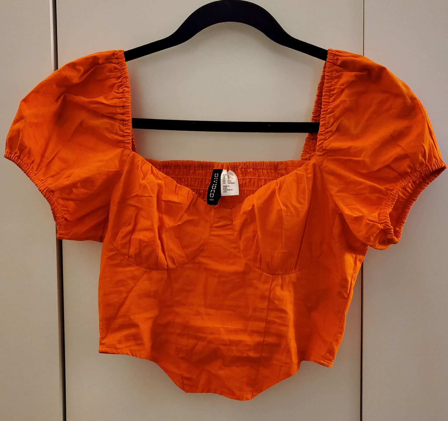 3pcs. H&M Puffer Sleeves crop top thumbnail
