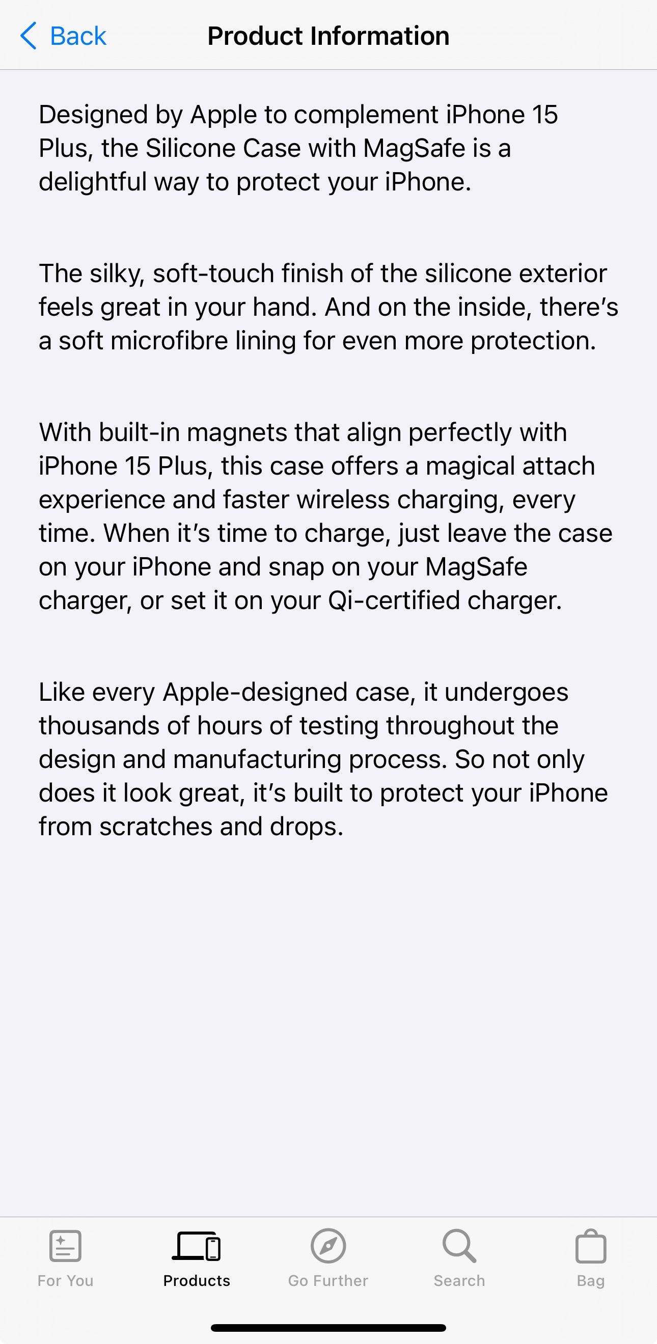 Apple iPhone 15 plus silicone case image indicator(5)