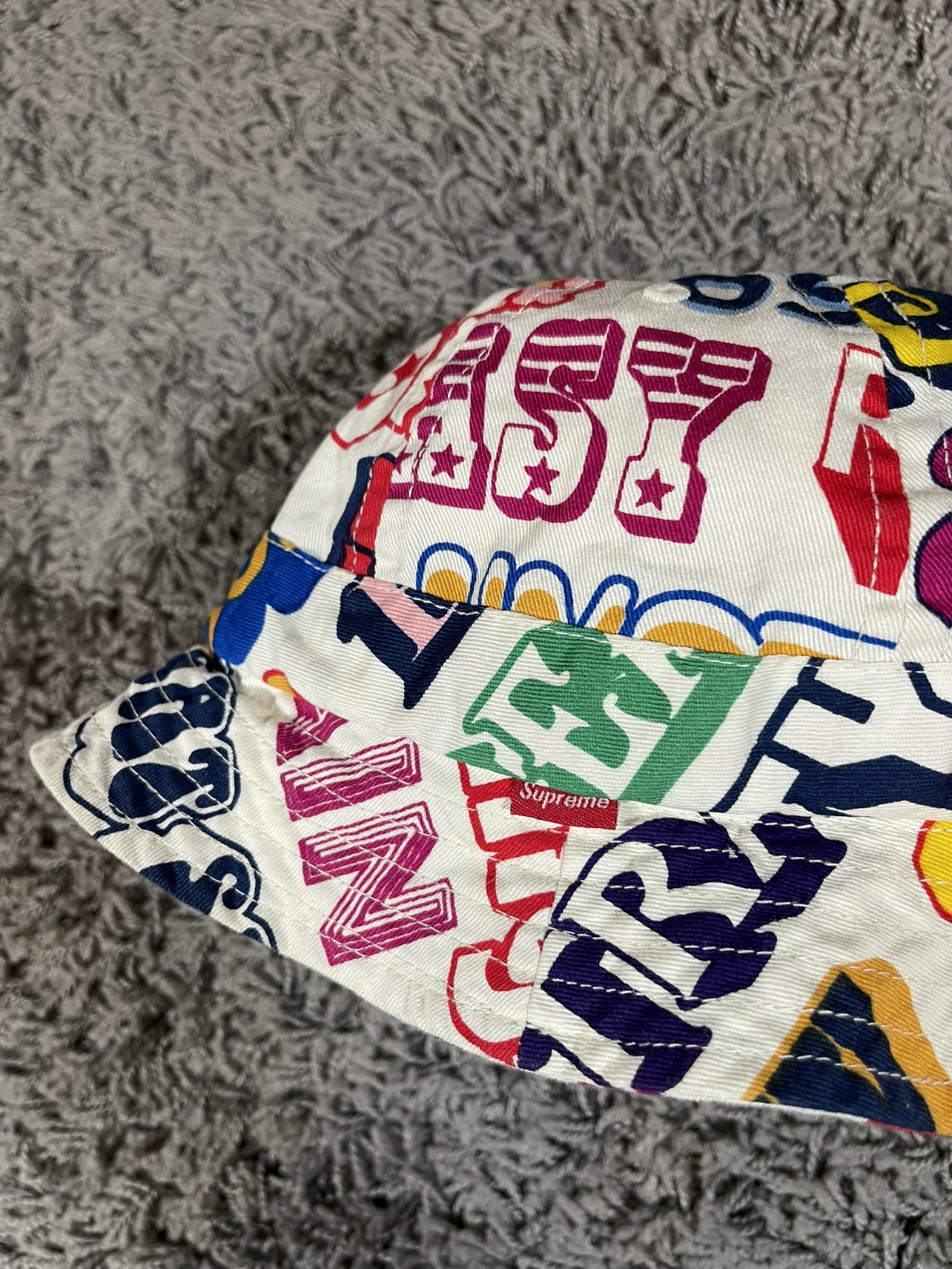 2017FW Supreme Hysteric Glamour Text Bell Hat Crusher White image indicator(5)