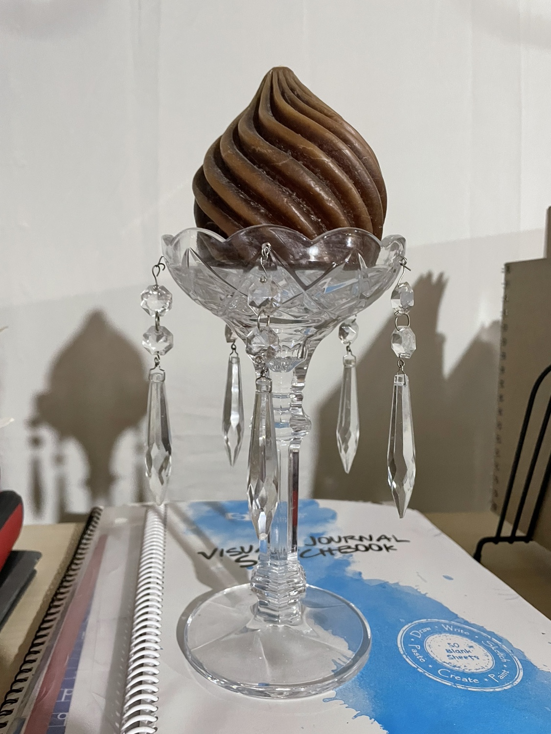Crystal candle holder