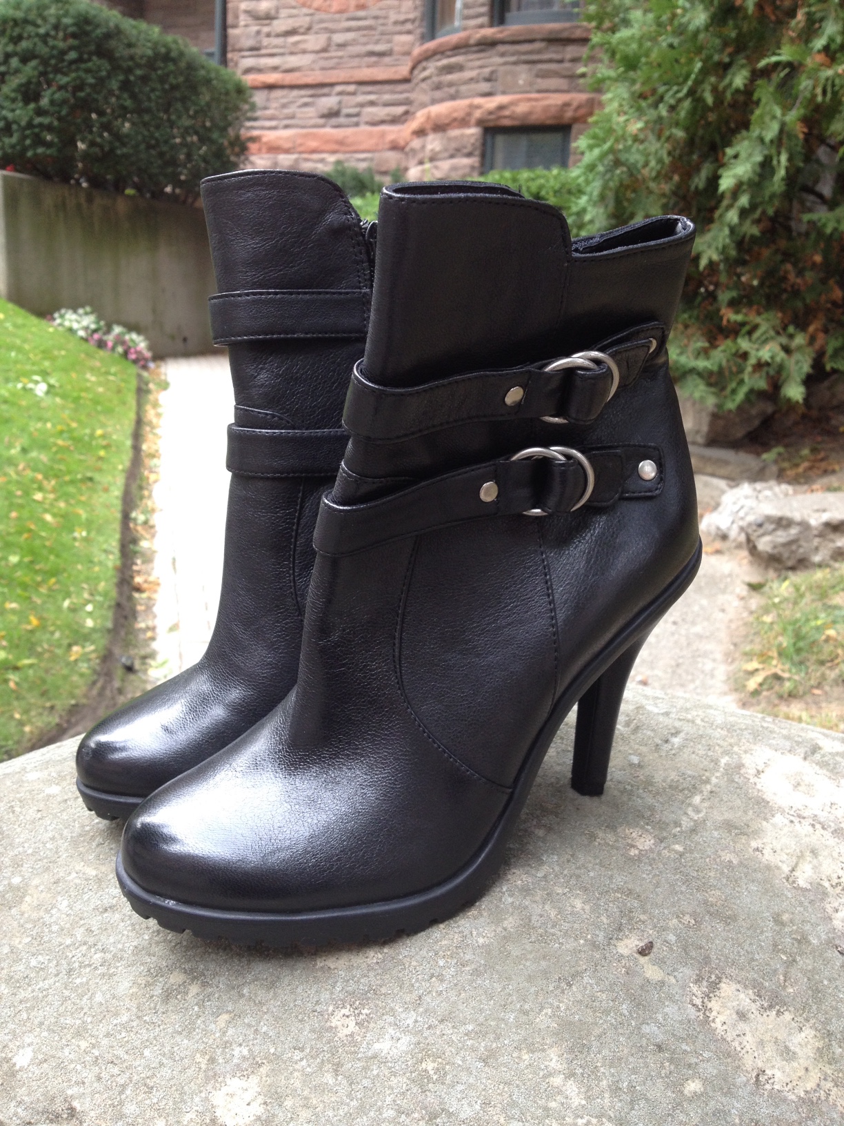 Sexy Black Spike Heel Boot