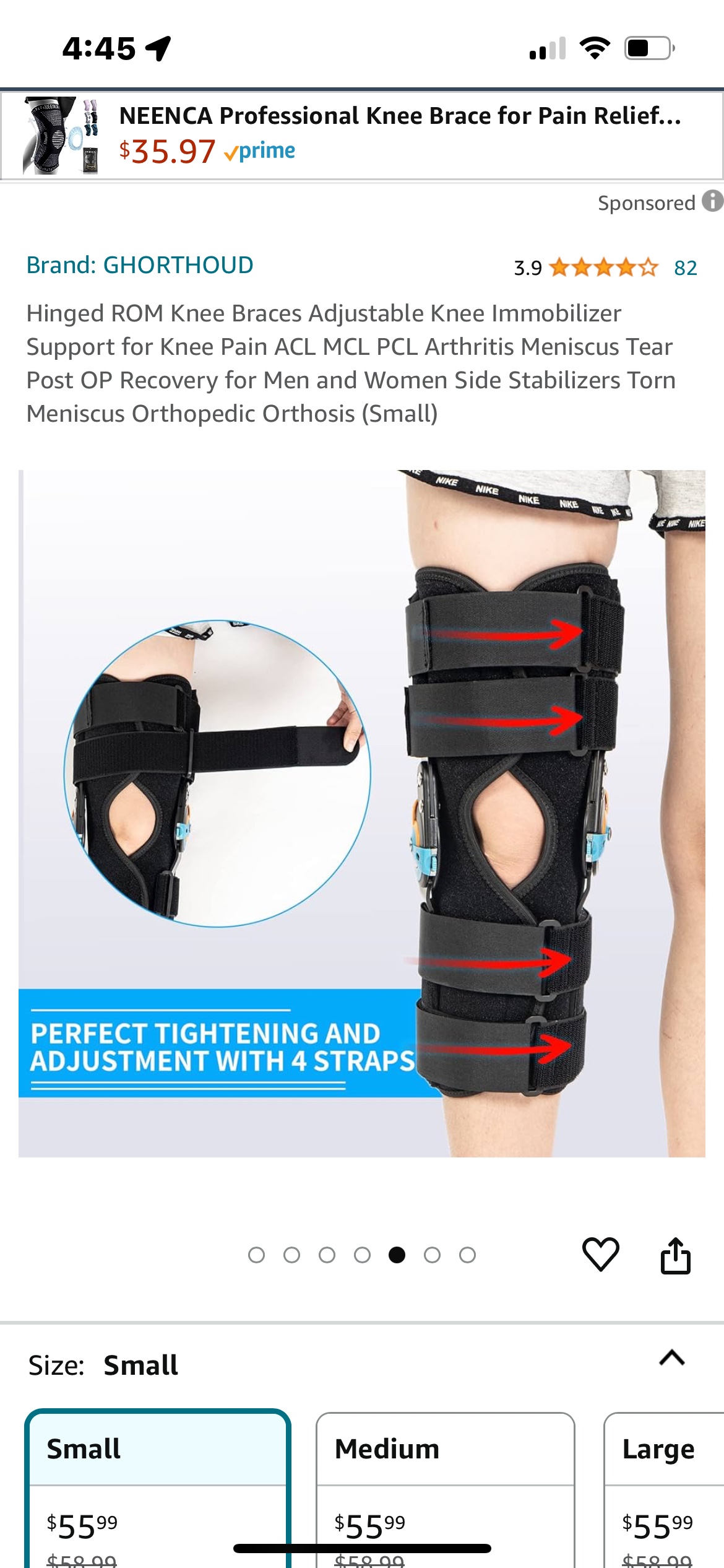 Hinged ROM Knee Braces Adjustable Knee Immobilizer image indicator(5)