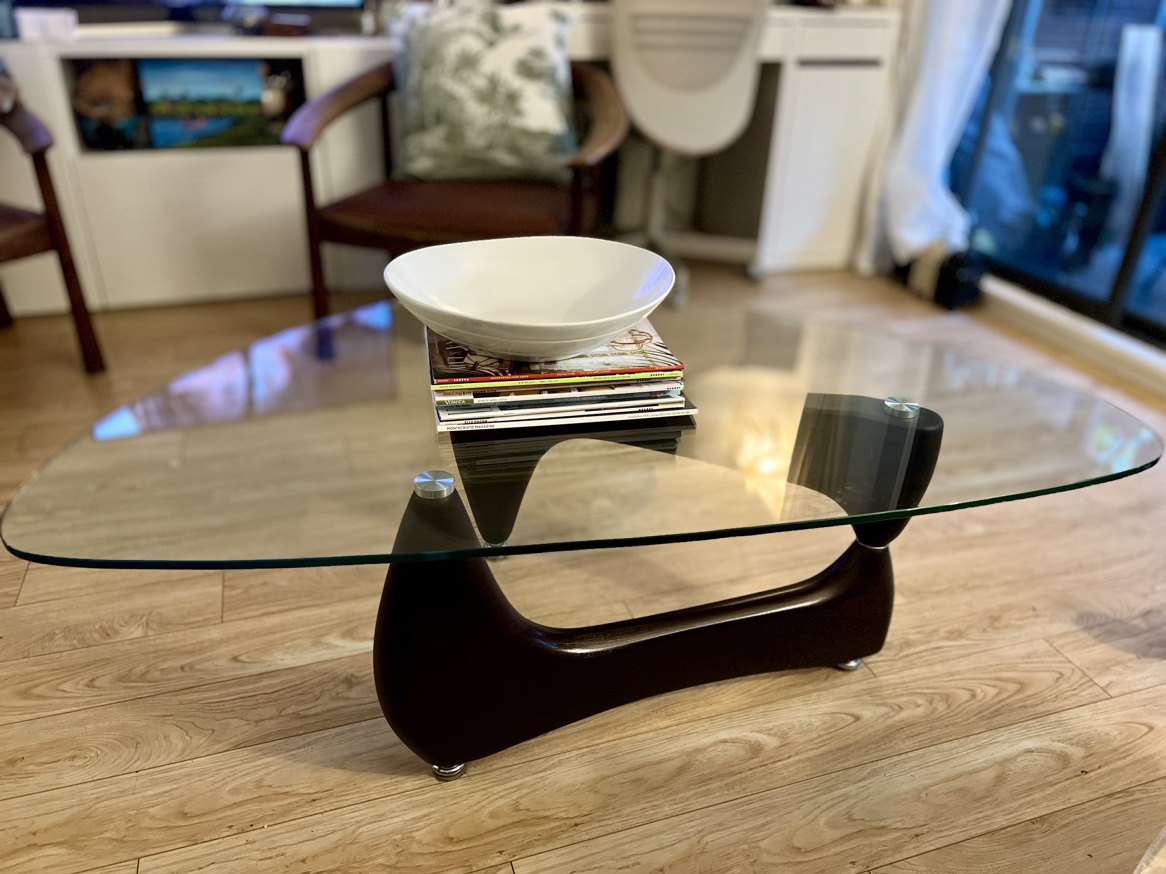 Glass coffee table