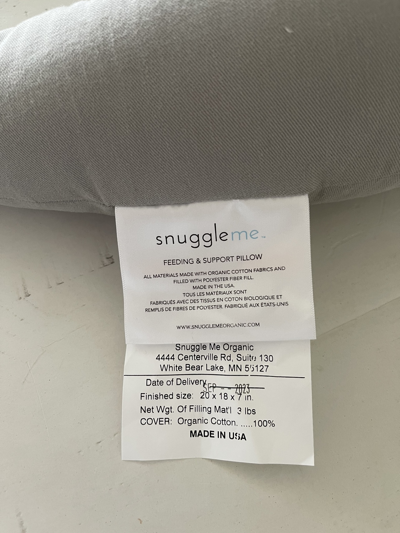snuggle me feeding pillow - grey - photo 3