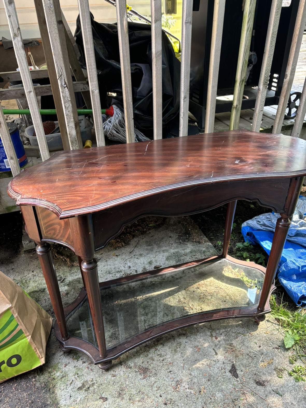 Table with side drawers