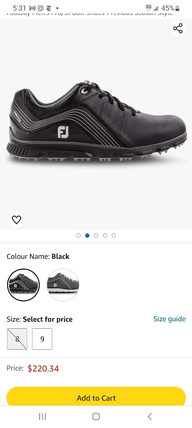 Golf shoe men’s 9.5 like new image indicator(7)