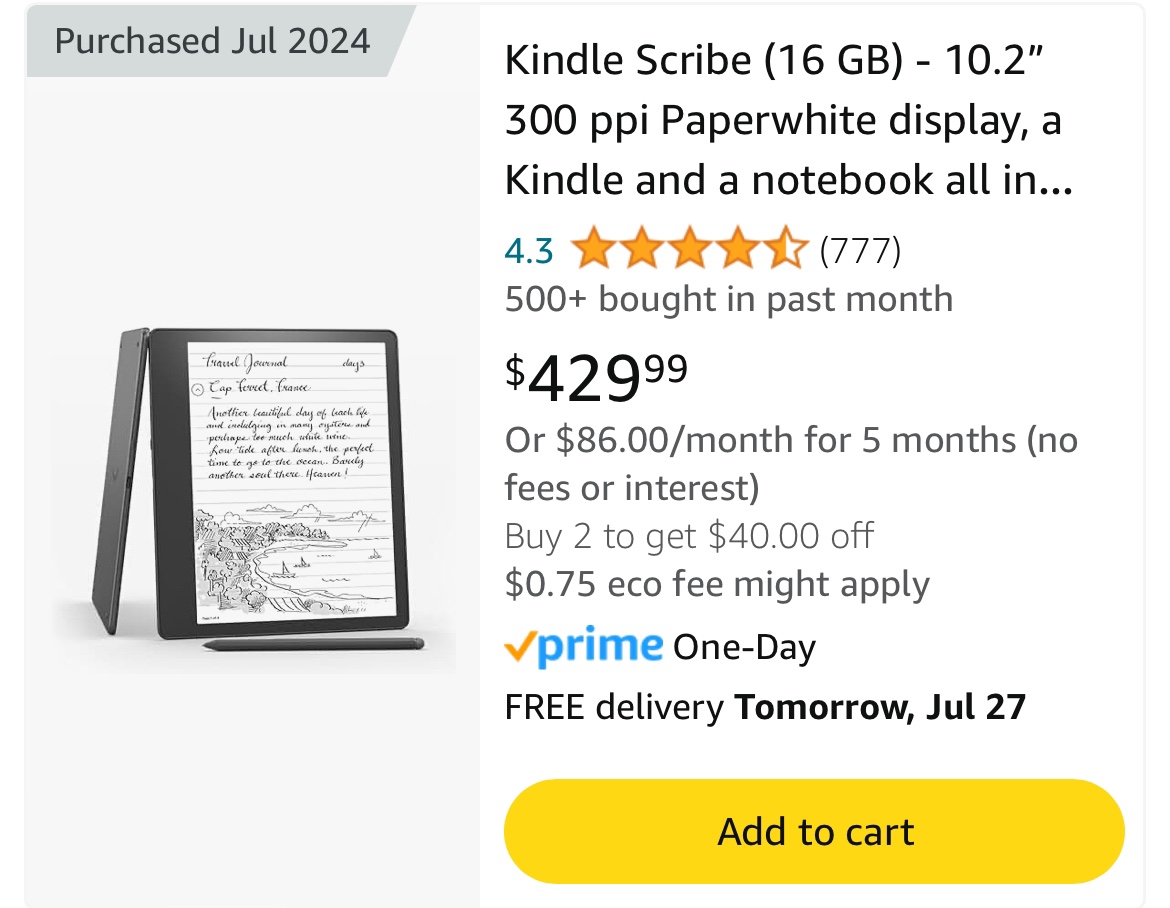 Kindle scribe 16gb — only used 2 days - photo 4