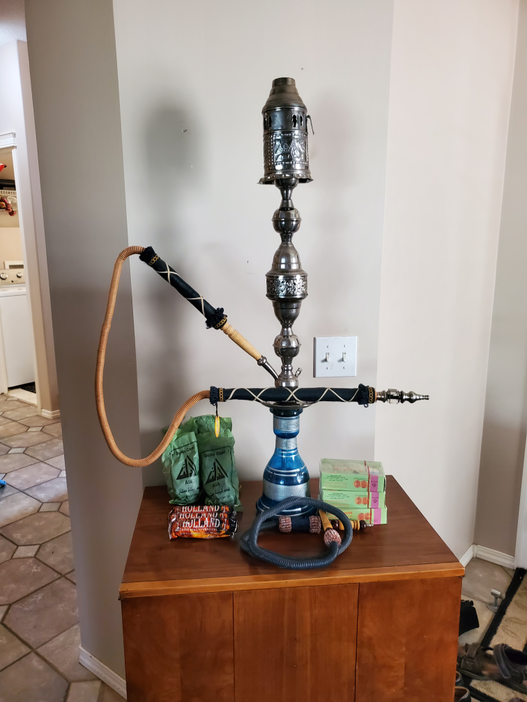 Egyptian Hookah pipe with accessories thumbnail