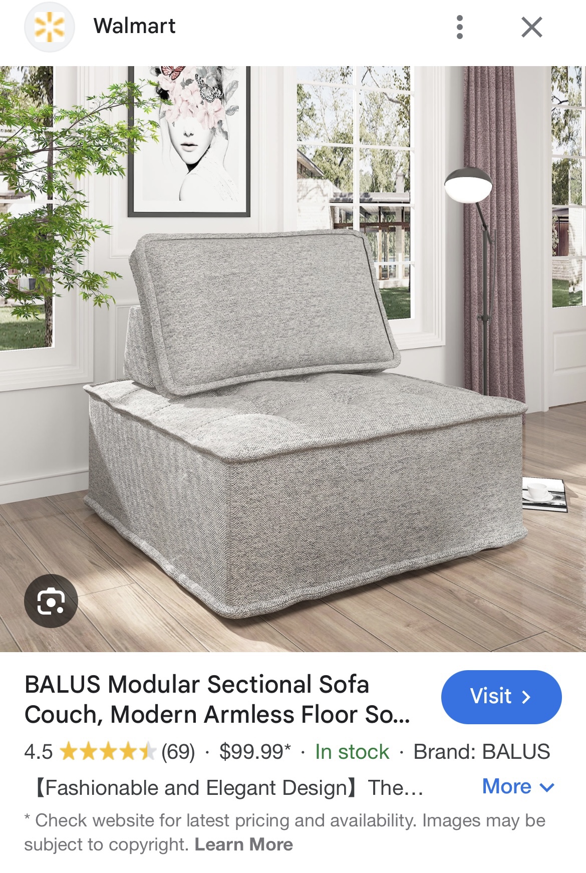 BALUS Modular Sectional Sofa Couch. New
