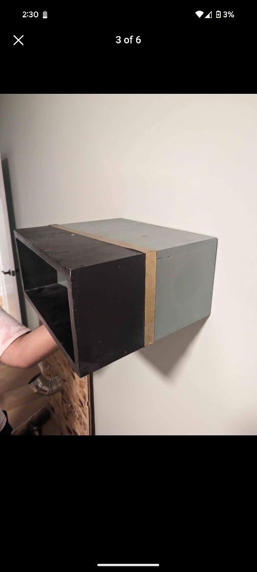 custom wooden handmade shelf box wall mounted - photo 3