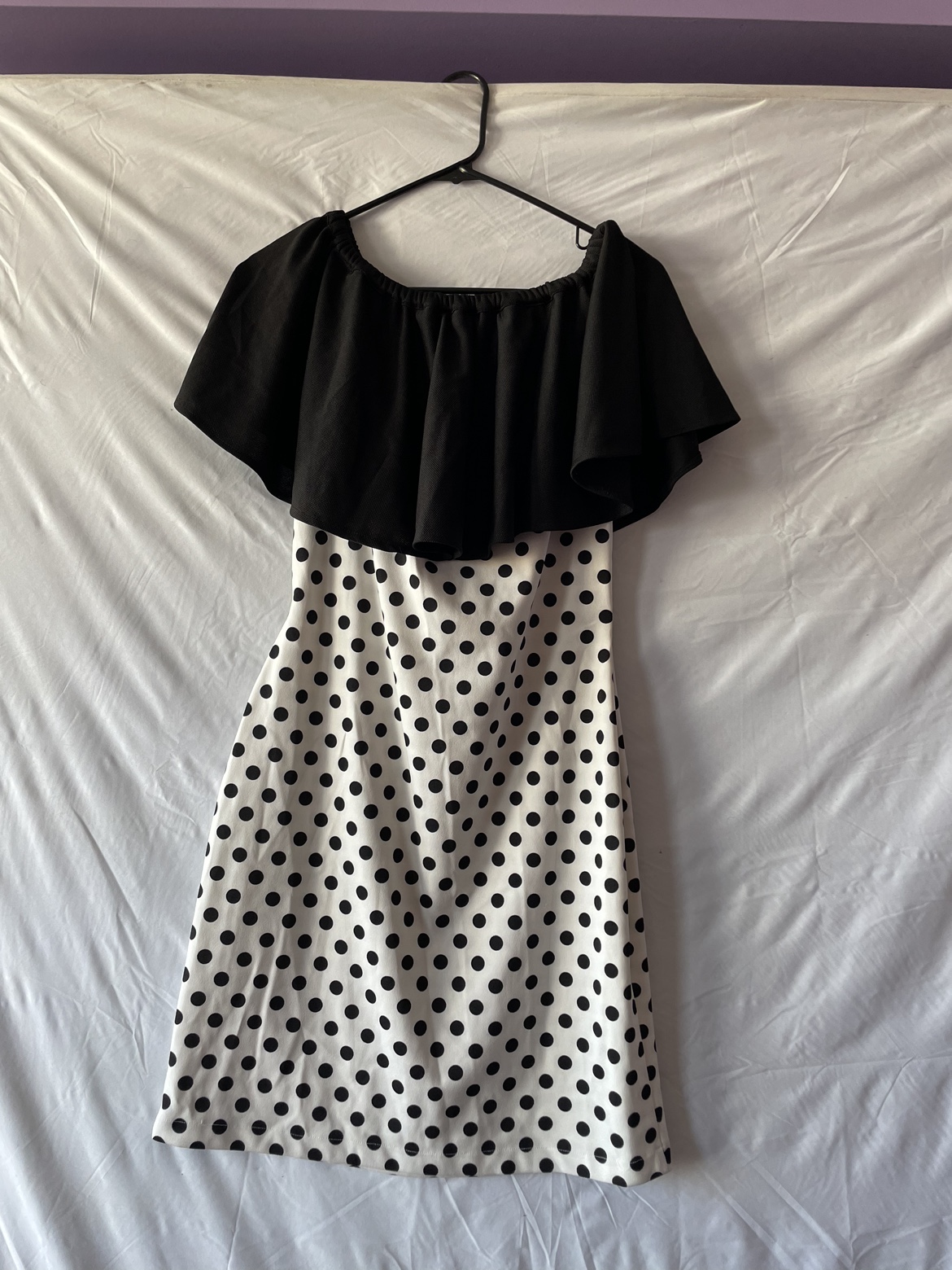 Polka dots,summer, black and white dress thumbnail