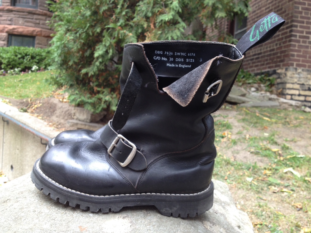 RARE 90’s Vintage Black Boot UK Motorcycle 7.5 -8 - photo 2