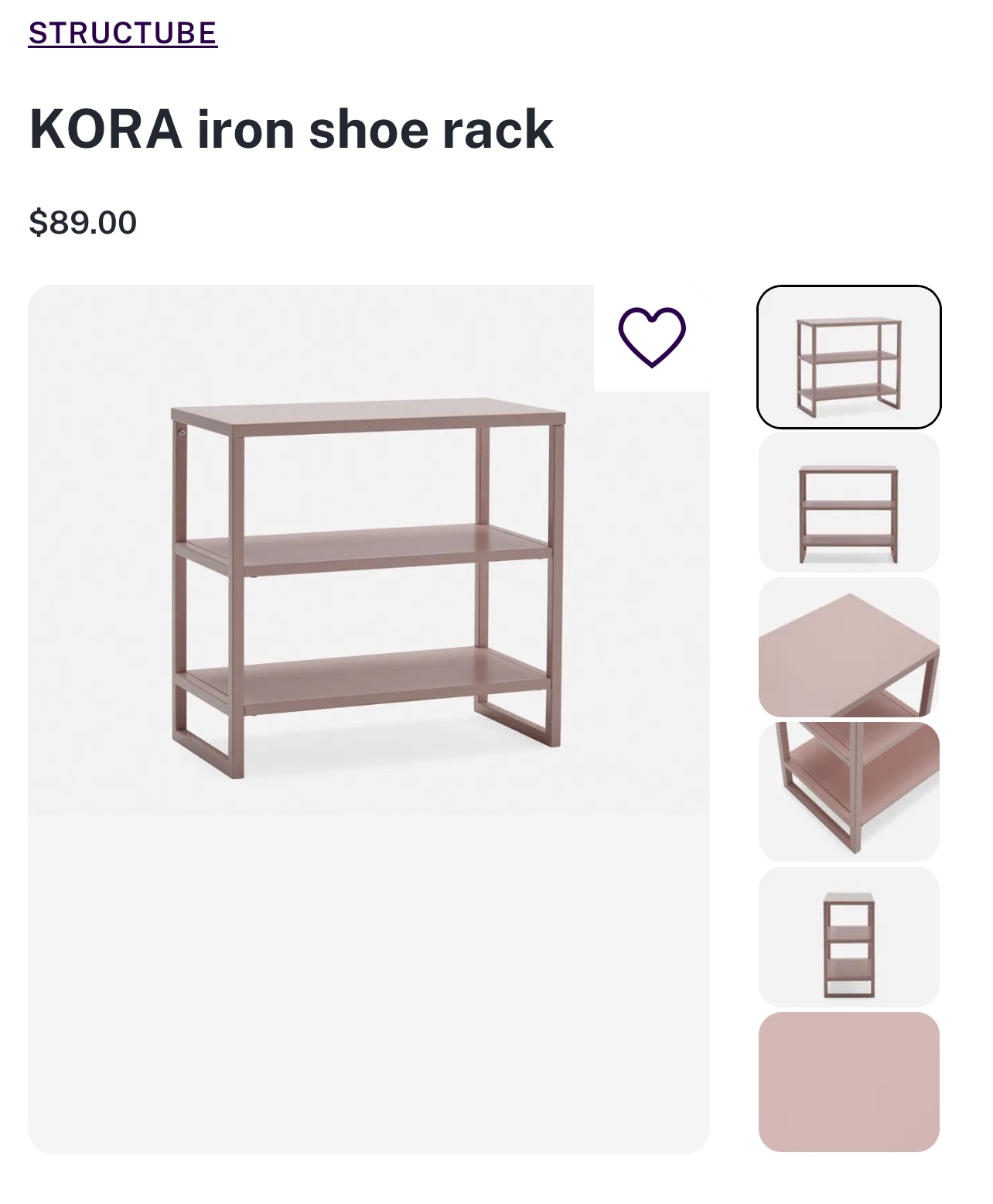 Structube Kora Iron Shoe rack - photo 3