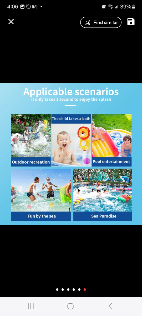 Brand New Reusable Water Balloons (8 pcs) image indicator(6)