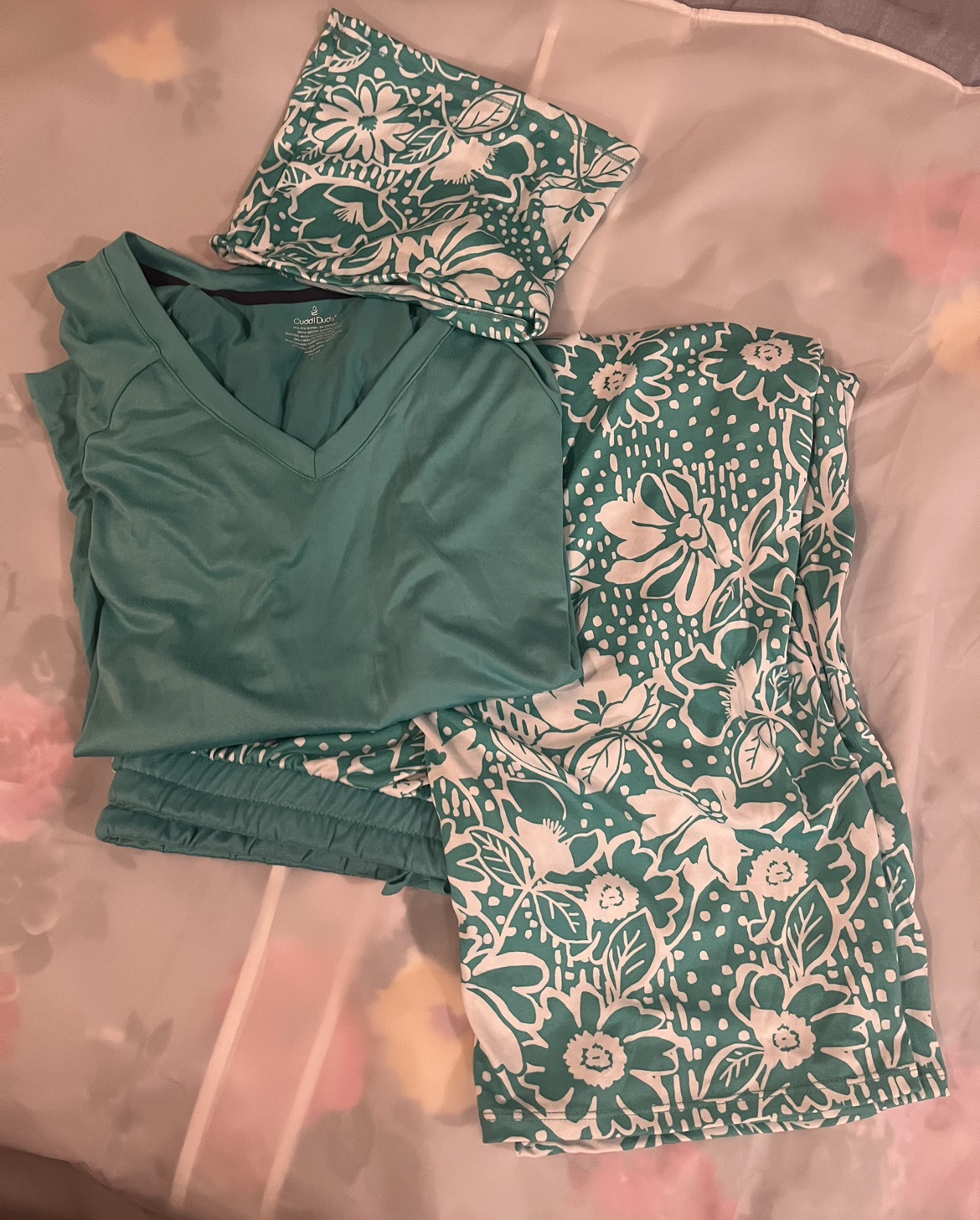 NEW Cuddl Duds Womens 3-pc Jade Print Pajama Set image indicator(8)