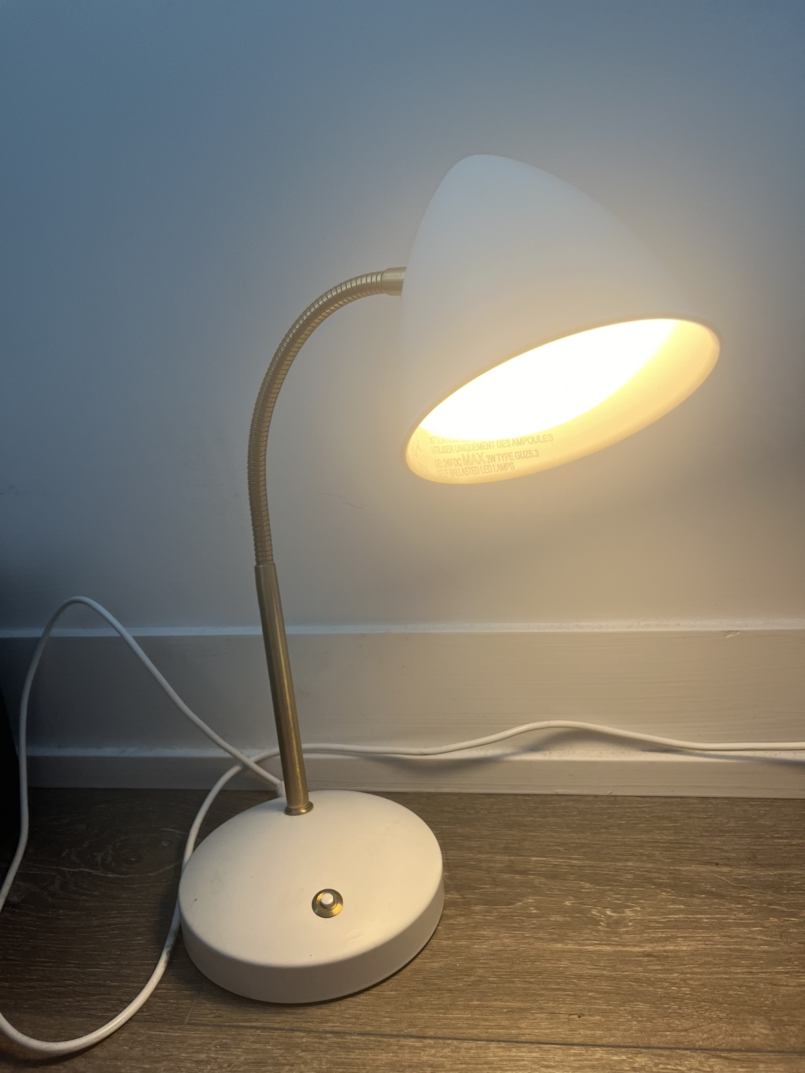 IKEA LED work lamp white/brass color thumbnail