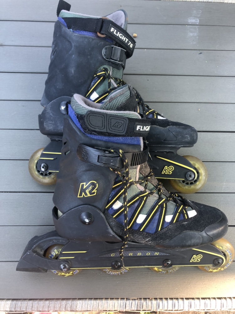 K2 Flight 76 Rollerblades Men's US Size 10 Carbon Inline Skates thumbnail
