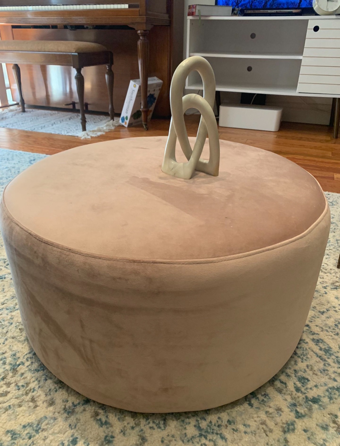 Pink ottoman - photo 2